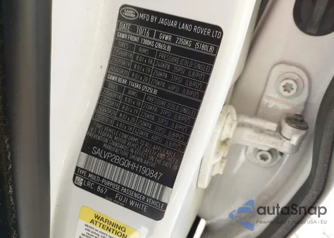 2017 Land Rover Range Rover Evoque Se/Se Premium из США, поврежденный, VIN SALVP2BG0HH190847